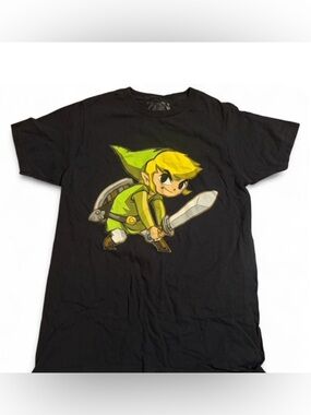 Zelda Spirit Tracks Toon Link Graphic Short Sleeve Cotton T-Shirt Tee Shirt Top
